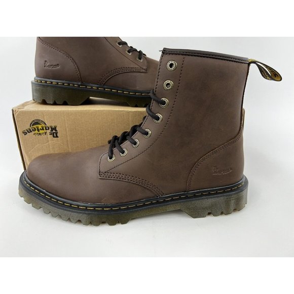 Dr Martens Awley Mens Size 13 Brown Leather Boots Crazy Horse Action NO SHOE BOX - Picture 5 of 11